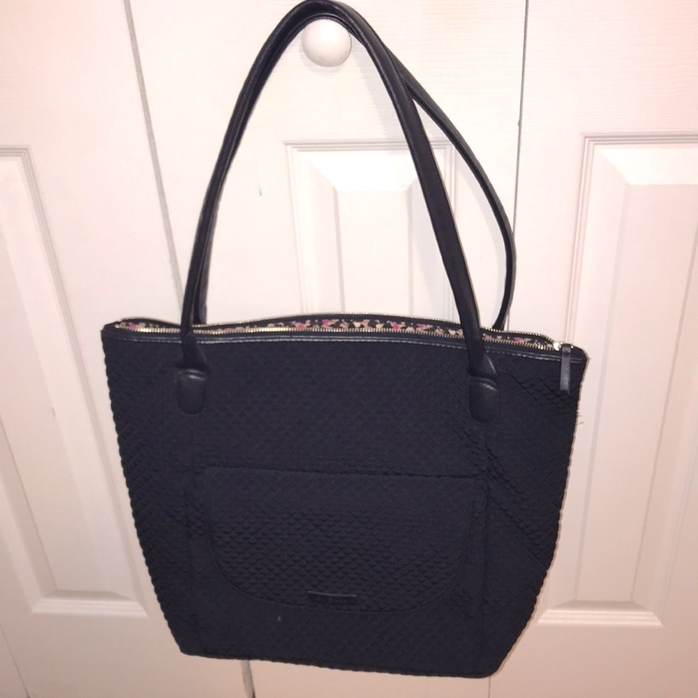 Vera Bradley Navy North South Microfiber Carson Tote
